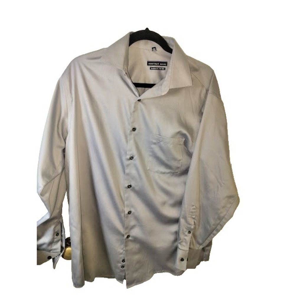 Geoffrey‎ Beene  Gray Long Sleeve Dress Shirt Men Size L